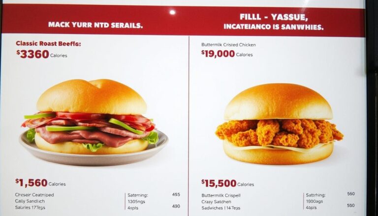 Arby’s Menu Calories and Prices