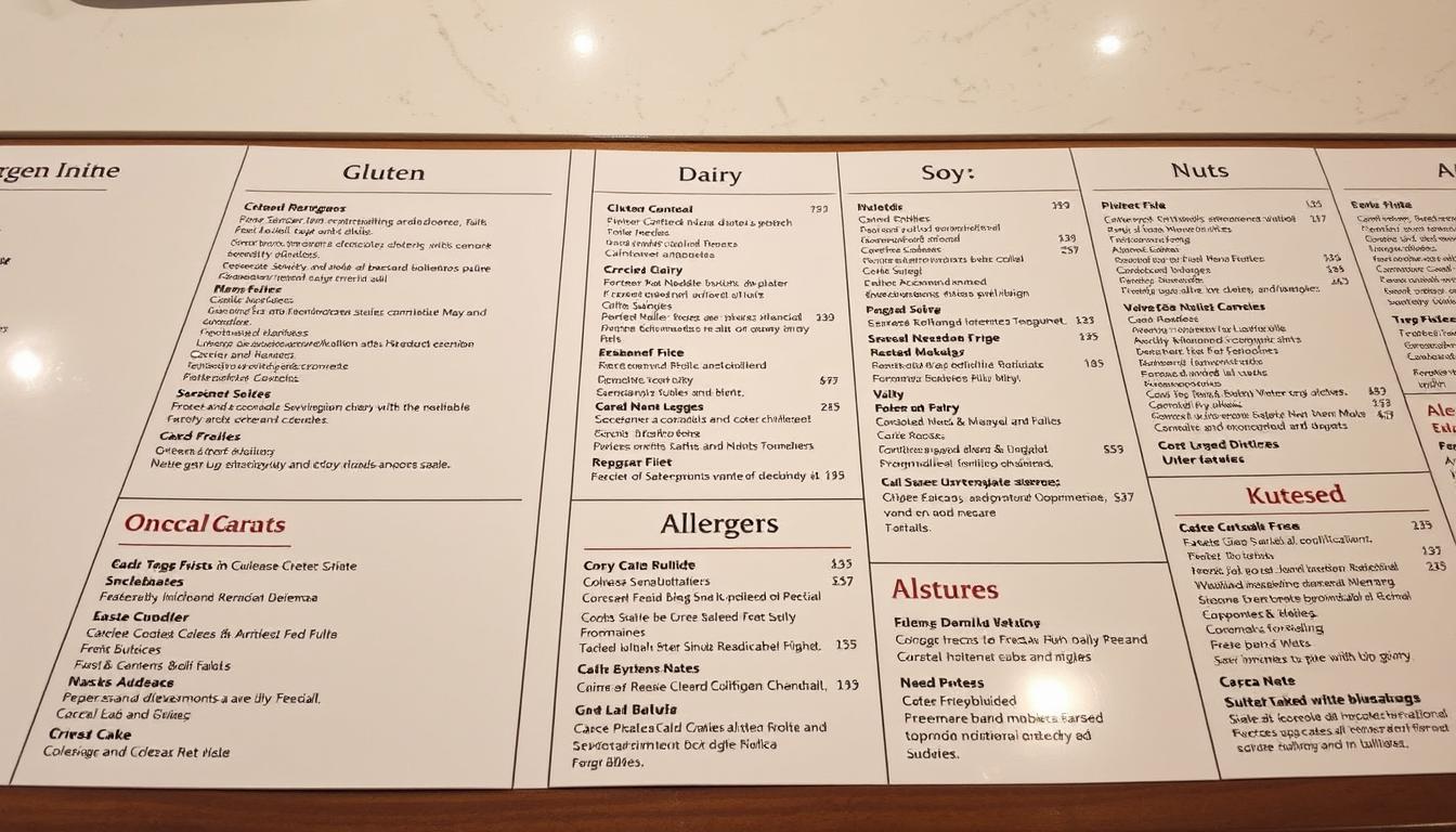 noodles and company allergen menu