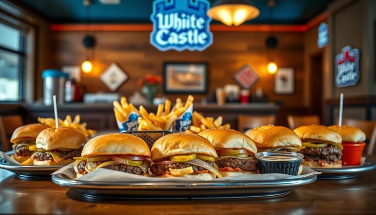 white castle hamburger menu